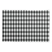 Monogrammen zwarte/witte Kussenslopen van Gingham (Achterkant-Links)