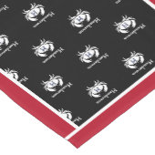 Monogrammen zwarte witte rode krab noordkust korte tafelloper (Hoek)