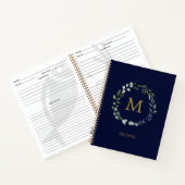 Monogrammetre Groene Salieblad Krans Recept Notitieboek (Binnen)