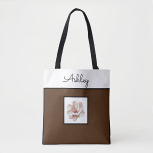 Monogrammofoonbruine canvas tas