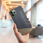 Monogrammofoondoosjes voor zeegoud glitter Case-Mate iPhone case