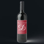 Monogrammofoonetiket Wijn Etiket<br><div class="desc">Geef een gepersonaliseerd etiket voor een bruiloft,  een jubileum,  een pensioen,  een verjaardag of een kerstcadeau. Verkrijgbaar in verschillende grootten.</div>