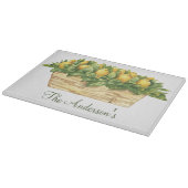 Monogrammofoons in een mand-groen land snijplank (Hoek)