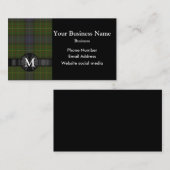 Monogrammofoontartaanplein Visitekaartje (Voorkant / Achterkant)