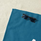 Monogrammofoonvis in de blauwe zee strandlaken (In situ)