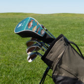 Monogrammofoonvolle vis onder de blauwe zee golfheadcover (Insitu)