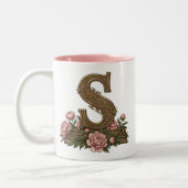 Monogrammok mok van oranje tabby kat (Links)