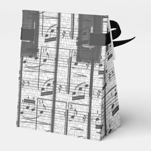 Monogrammuzieknotities Favorietendoos Bedankdoosjes (Achterkant)