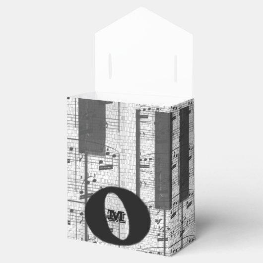 Monogrammuzieknotities Favorietendoos Bedankdoosjes (Geopend)