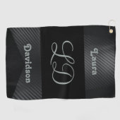 Monogramnaam Gepersonaliseerde Douane Golfhanddoek (Horizontaal)