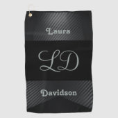 Monogramnaam Gepersonaliseerde Douane Golfhanddoek (Voorkant)