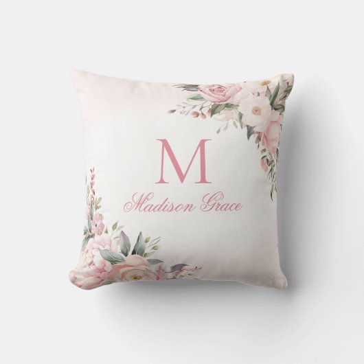 Monogramnaam Gepersonaliseerde Douane Kussen (Voorkant)