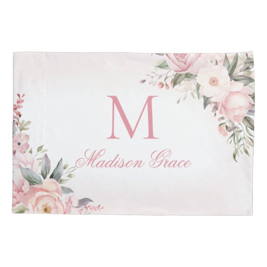 Monogramnaam Gepersonaliseerde Douane Kussensloop (Achterkant)