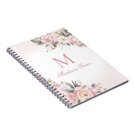 Monogramnaam Gepersonaliseerde Douane Notitieboek (Rechterzijde)