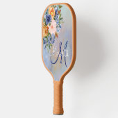 Monogramnaam Lovely Pink Soft Pastel Flowers Pickleball Paddle (Links)