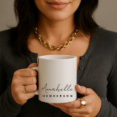 Monogramnaam | Modern Minimalistisch Stijlvol Koffiemok