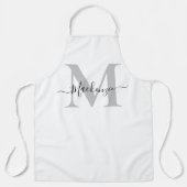 Monogramnaam personaliseren Fotokleur Langdurig to Schort (Voorkant)