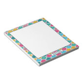 Monogramnaam voor kleurige zeemeerminnen notitieblok (Schuin)