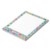 Monogramnaam voor kleurige zeemeerminnen notitieblok (Linkerzijde)