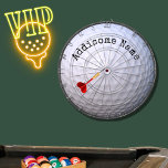 Monogramnaam witte golfbal Dart Board Dartbord<br><div class="desc">Monogrammen met de naam witte golfbalkussen van Sandy Closs</div>