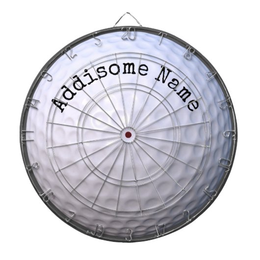 Monogramnaam witte golfbal Dart Board Dartbord (Voorkant)