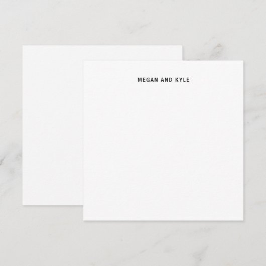 Monogramnaam zwart-wit, noot C Notitiekaartje (Voorkant / Achterkant)