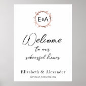 Monogramoefenavond welkomstbord Schuimbord  Poster (Voorkant)