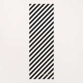 Monogramoefening moderne zwarte en witte strepen yogamat (Voorkant)