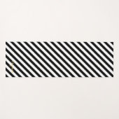 Monogramoefening moderne zwarte en witte strepen yogamat (Voorkant (horizontaal))
