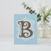 Monogramontwerp Letter B Briefkaart (Staand voorkant)