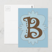 Monogramontwerp Letter B Briefkaart (Voorkant / Achterkant)
