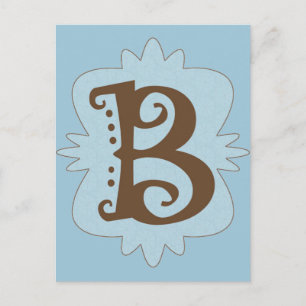 Monogramontwerp Letter B Briefkaart