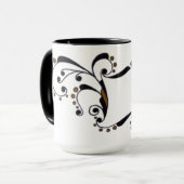 Monogramontwerp voeg uw initiaal/naam/enz. toe. mok (Voorkant links)