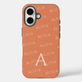 Monogrampatroon Moderne typografie Case-Mate iPhone Case (Achterkant)