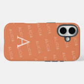 Monogrampatroon Moderne typografie Case-Mate iPhone Case (Achterkant (horizontaal))