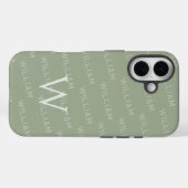 Monogrampatroon Moderne typografie Case-Mate iPhone Case (Achterkant (horizontaal))