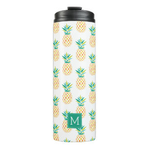 Monogrampatroon voor ananassen thermosbeker