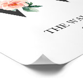 Monogramprint, letter W, huwelijkscadeau, kinderka Poster (Hoek)