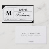 Monogramraster (goud) visitekaartje (Voorkant / Achterkant)