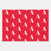 Monogramred green blue custom initiaal letter inpakpapier vel (Voorkant)