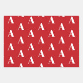 Monogramred groen zwart aangepast initiaal patroon inpakpapier vel (Voorkant)