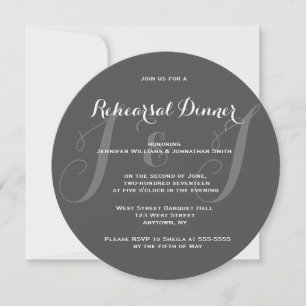 Monogramrepetitie met Chalkboard Invitaties Kaart