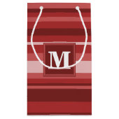 Monogramrode strepen klein cadeauzakje (Achterkant)