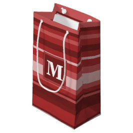 Monogramrode strepen klein cadeauzakje