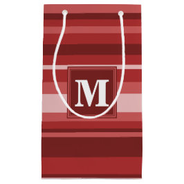 Monogramrode strepen klein cadeauzakje