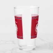 Monogramrode wit krab Zeevaart Glas (Links)