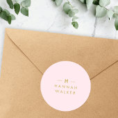 Monogramronde sticker | Cadeaumentje verzegellabel