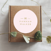 Monogramronde sticker | Cadeaumentje verzegellabel