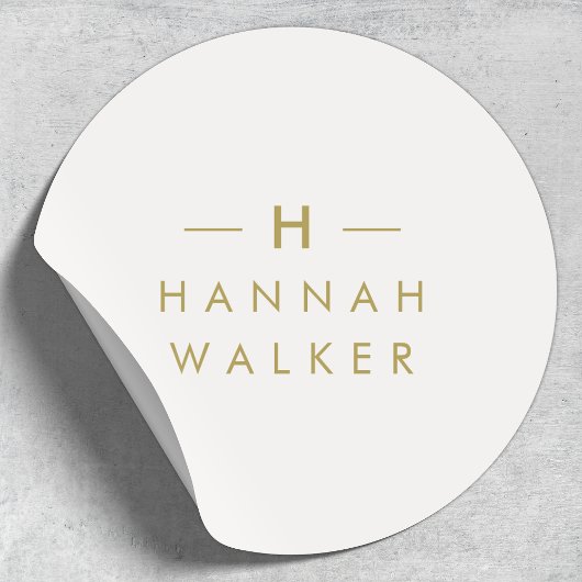 Monogramronde sticker | Cadeaumentje verzegellabel
