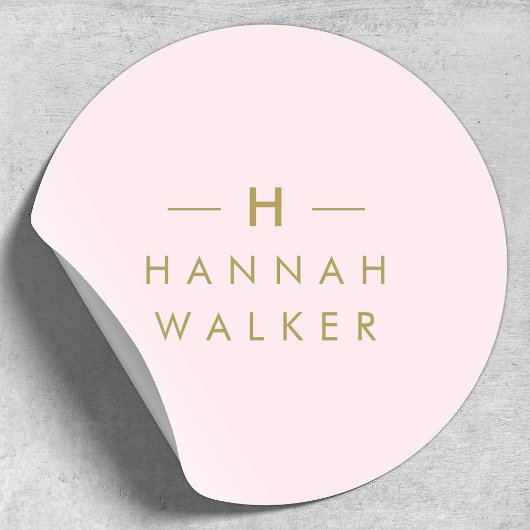 Monogramronde sticker | Cadeaumentje verzegellabel